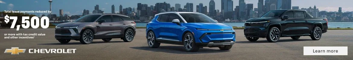 Total lease payments reduced by $7,500 or more with tax credit value and other incentives(1)